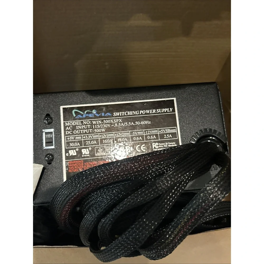 APEVIA WIN-500XSPX‎ 500W POWER SUPPLY W/box Working